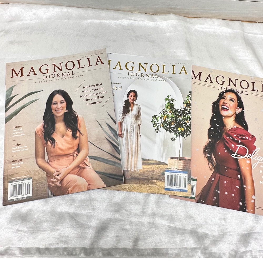 Magnolia Journal Magazine Lot of 3 Multi Excellent 2020 2021 Issues 14 19 21